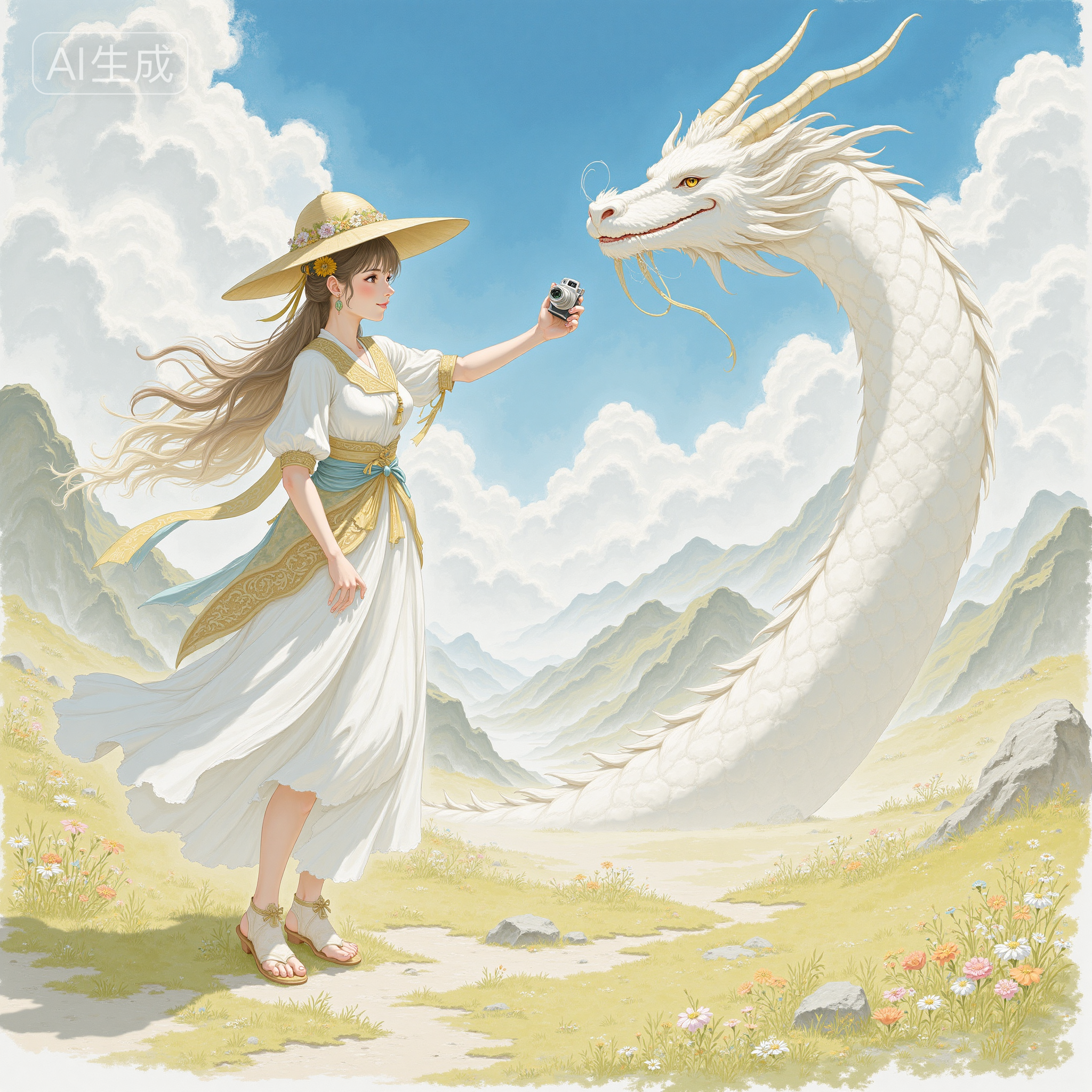 Ancient style standing portrait illustration 立绘古风插画