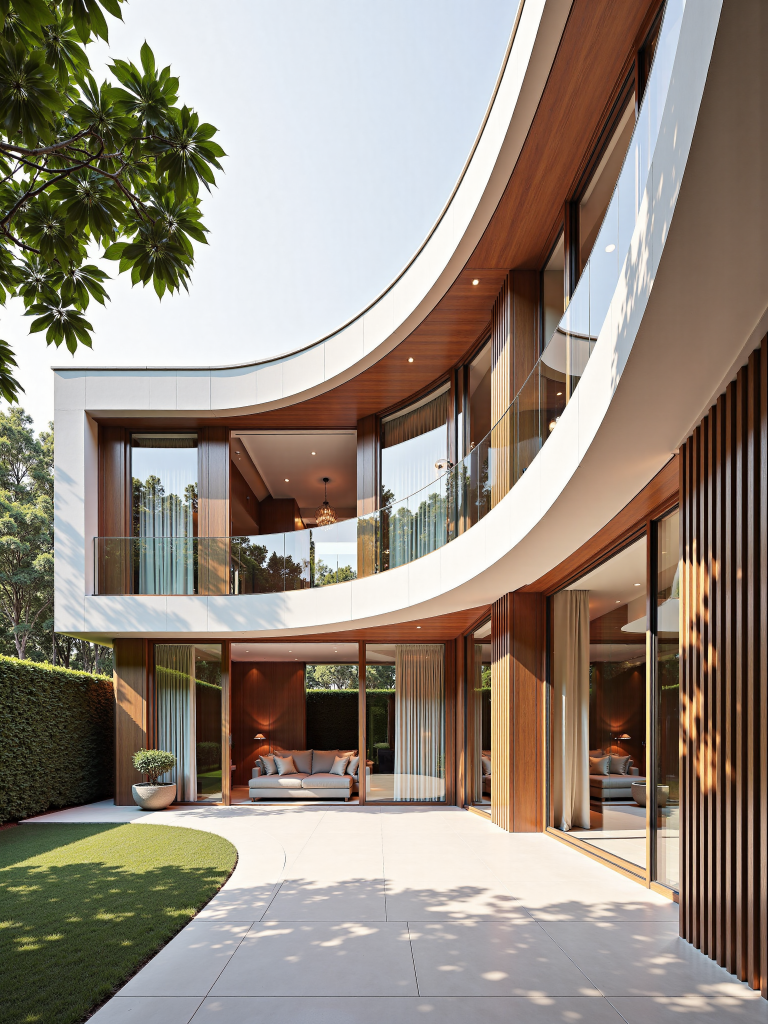 Curved streamlined architectural structure design 弧形流线建筑结构设计