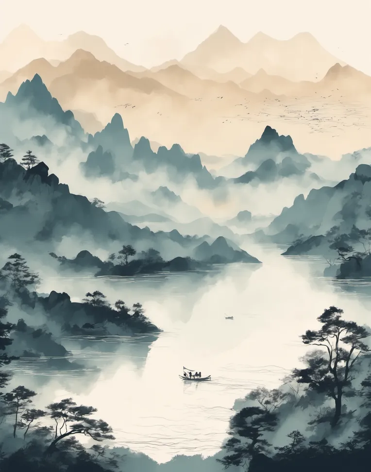 Traditional Painting Media,Style Boost,Landscape,LoRA,SDXL