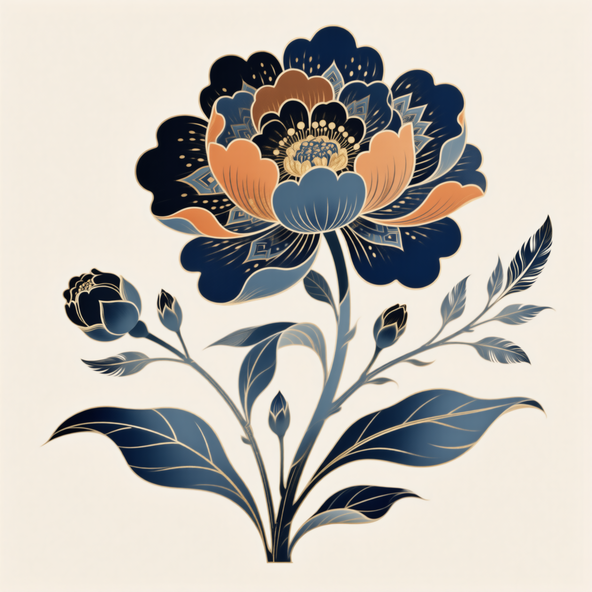 Stylized Colorful Floral Design 风格化的彩色花卉设计