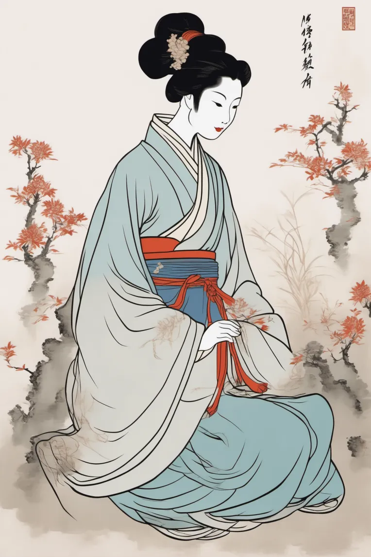 Chinese Style,Traditional Painting Media,Girl,LoRA,SDXL