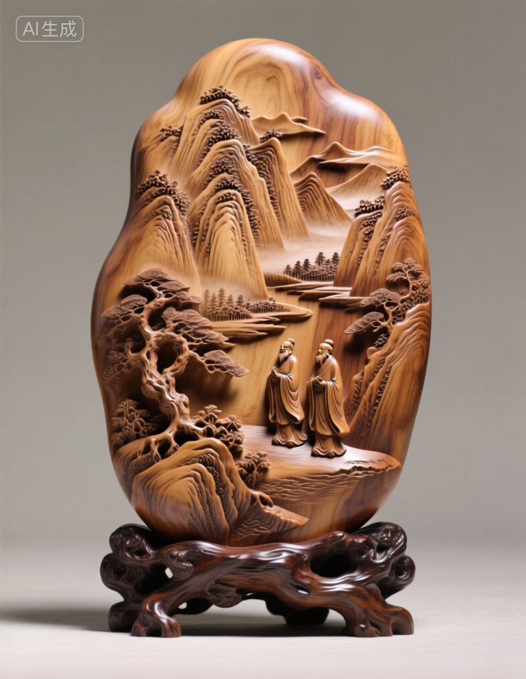 Indoor root carving artwork design 室内根雕艺术作品设计