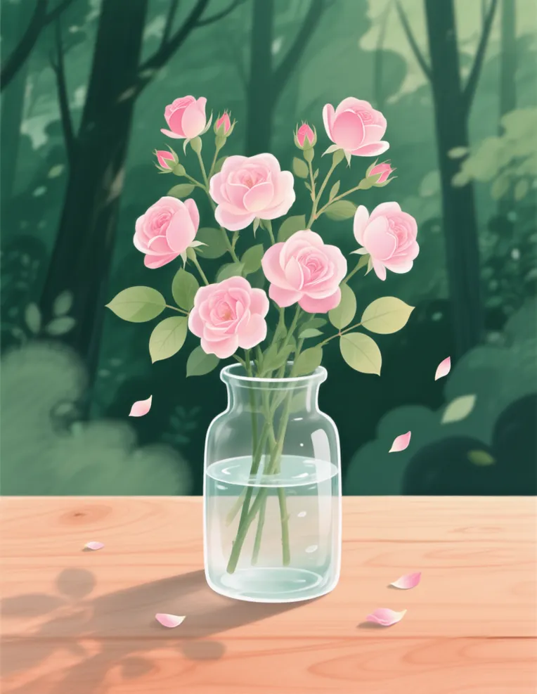 Flat Illustration,Girl,Object Enhance,LoRA,