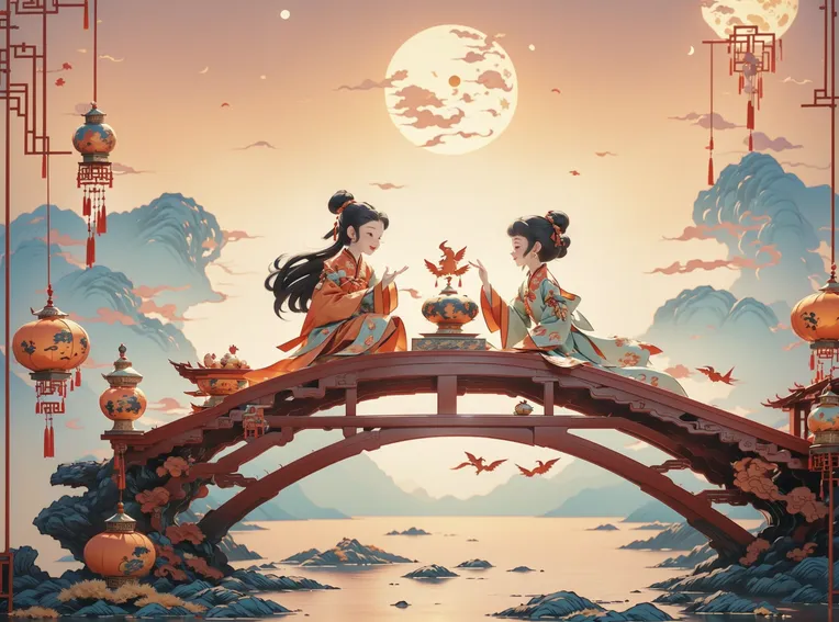 Chinese Style,Traditional Painting Media,Girl,LoRA,SDXL