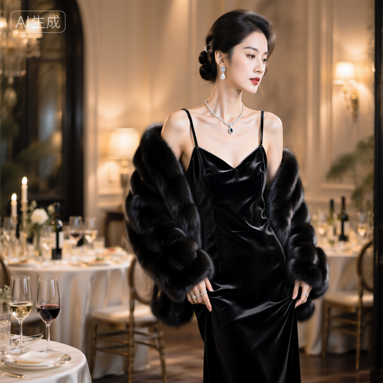Autumn and winter high-grade large fur wear 秋冬高级大片皮草穿搭