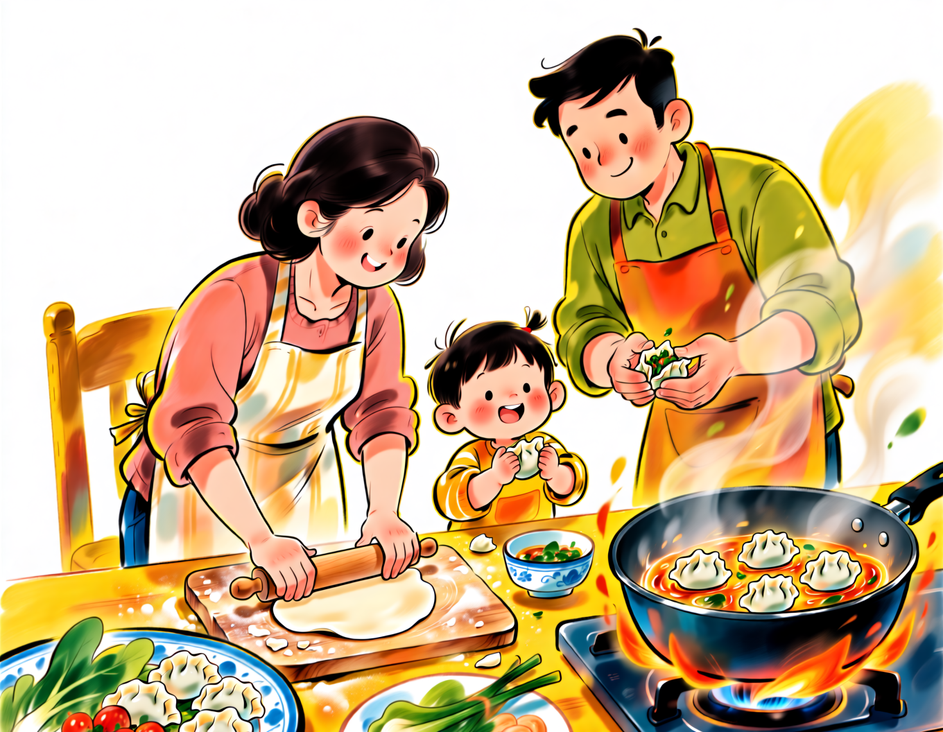 Slice-of-life illustration style 生活场景插画风