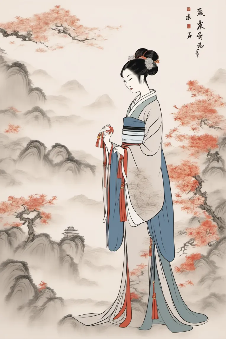 Chinese Style,Traditional Painting Media,Girl,LoRA,SDXL