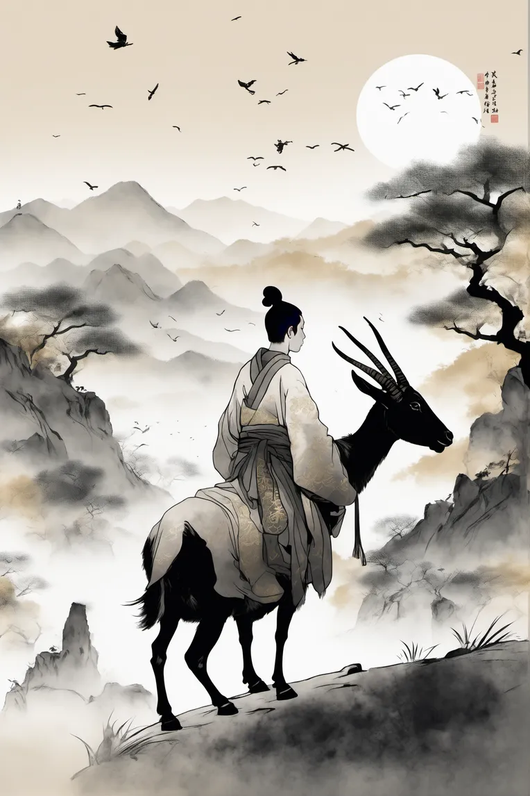 Chinese Style,Traditional Painting Media,Boy,Checkpoint,SDXL