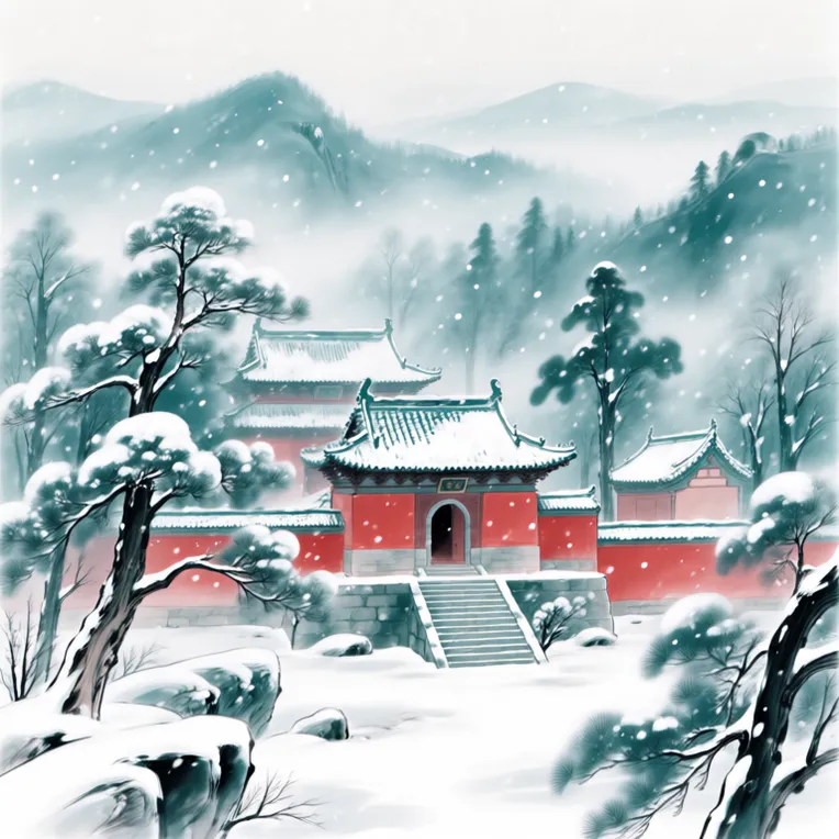 Traditional Painting Media,Object Enhance,Landscape,LoRA,