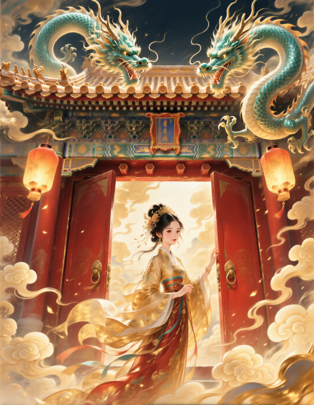 Guofeng split mirror screen design, 国风分镜画面设计