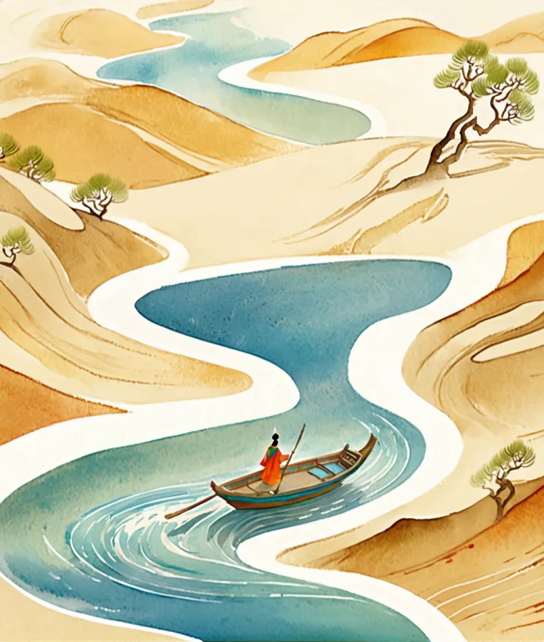 Traditional Painting Media,Style Boost,Landscape,LoRA,SDXL