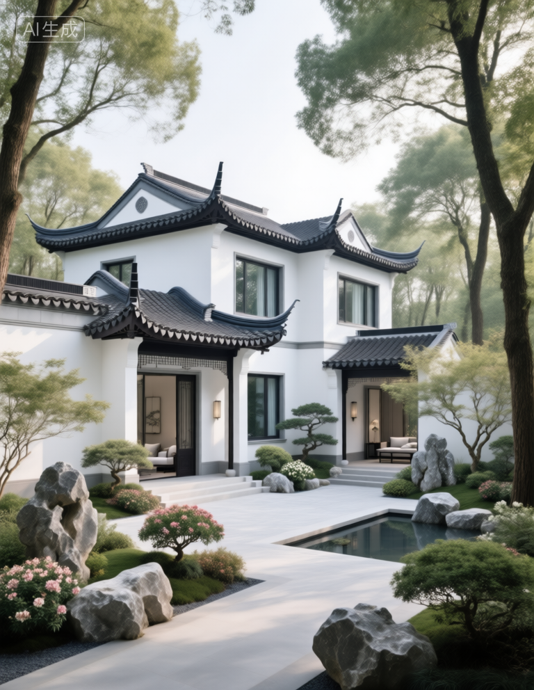 New Chinese-style high-end villa 新中式高端别墅
