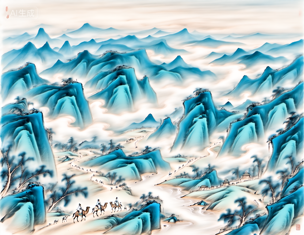 The long Silk Road ancient scrolls stretch on and on. 漫漫丝路古卷绵延