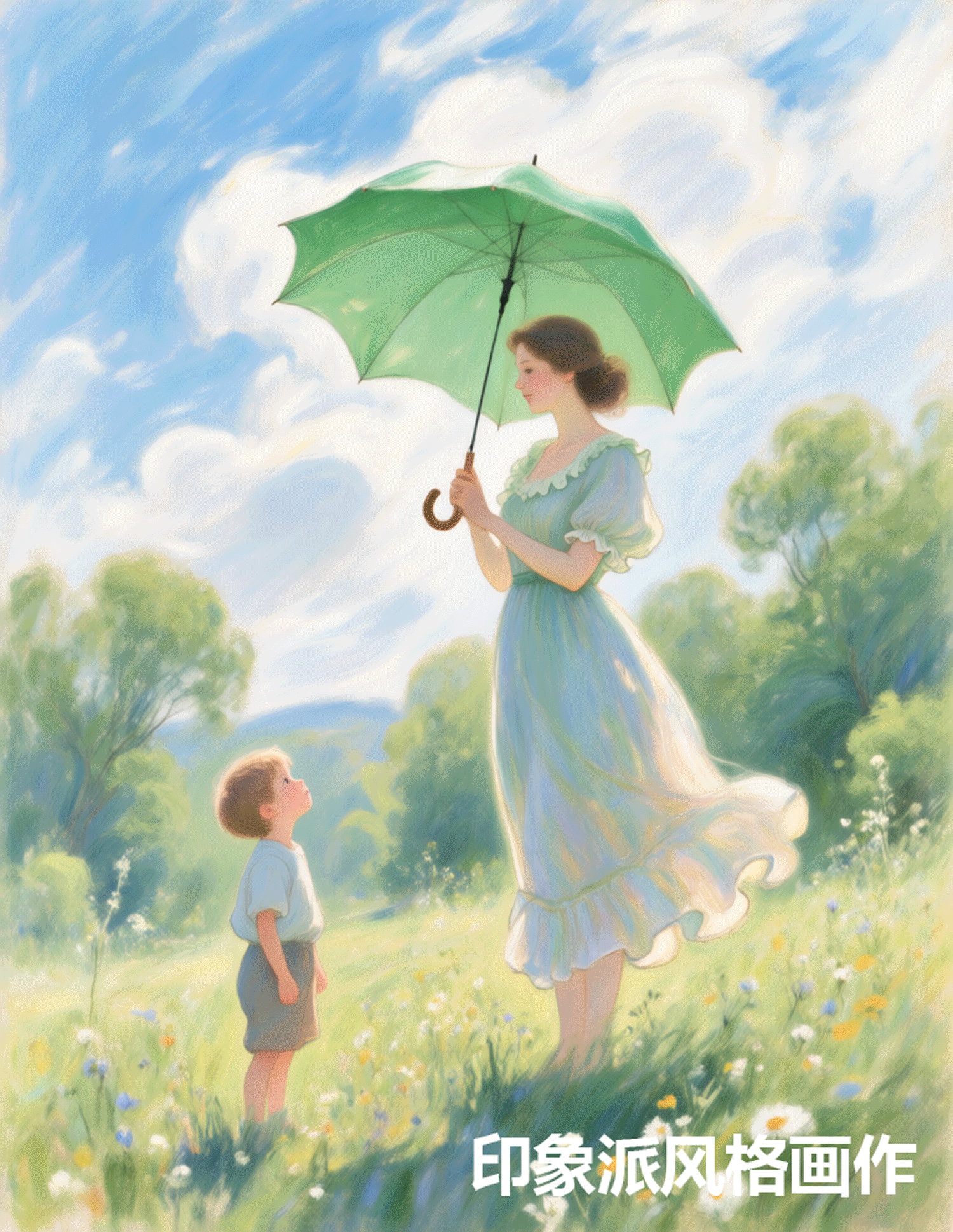 Impressionist style painting 印象派风格画作