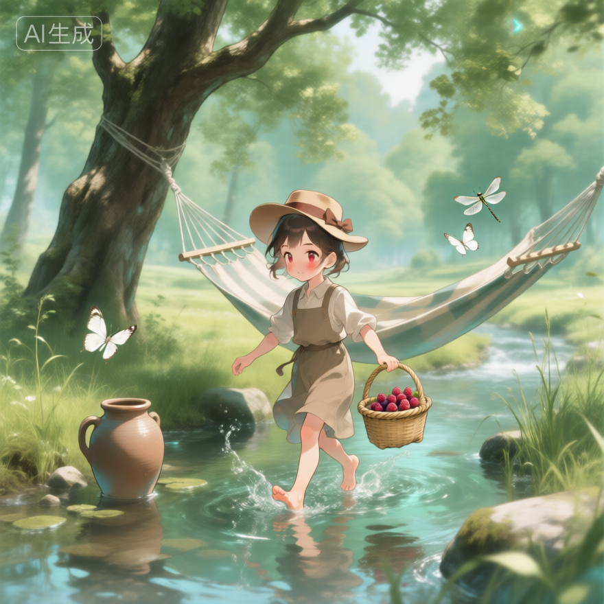 Pastoral style Chinese animation illustration 田园风国漫插画
