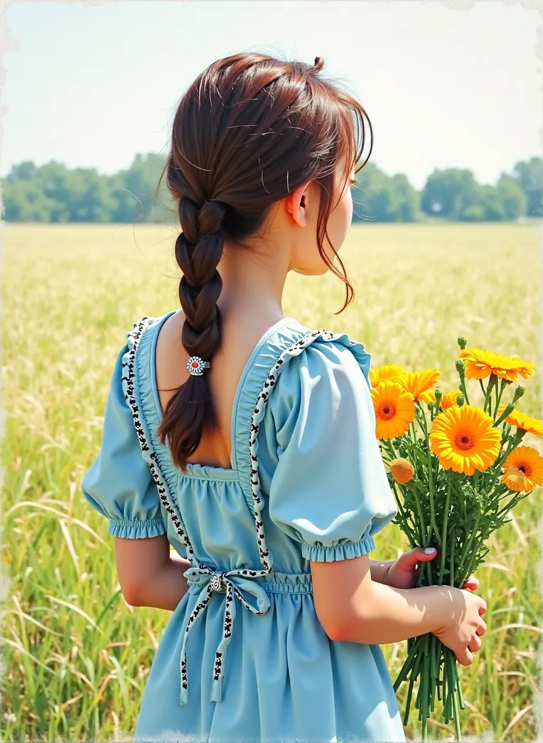 Traditional Painting Media,Girl,Style Boost,LoRA,FLUX.1