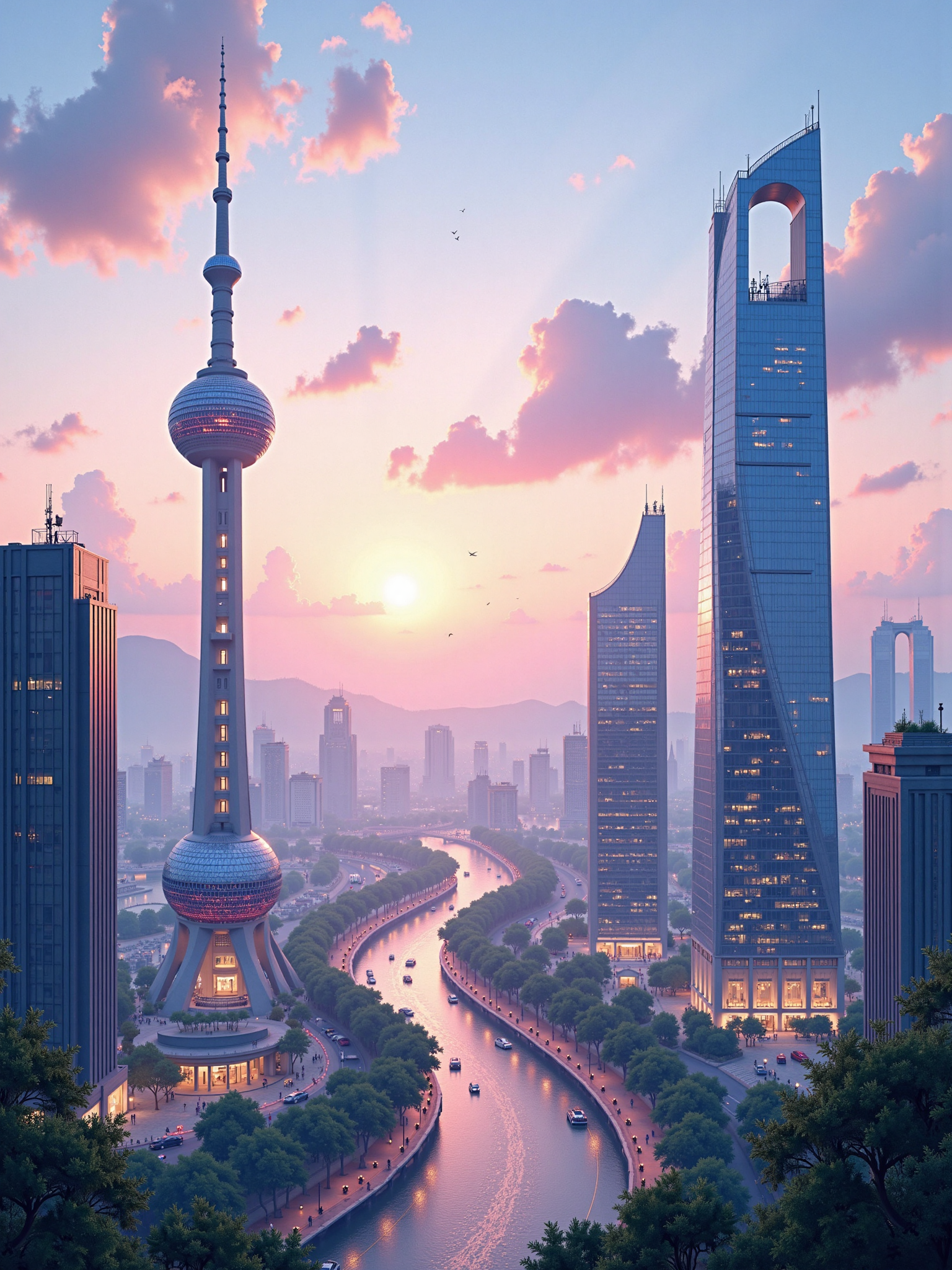 Modern skyscraper 现代化摩天大楼