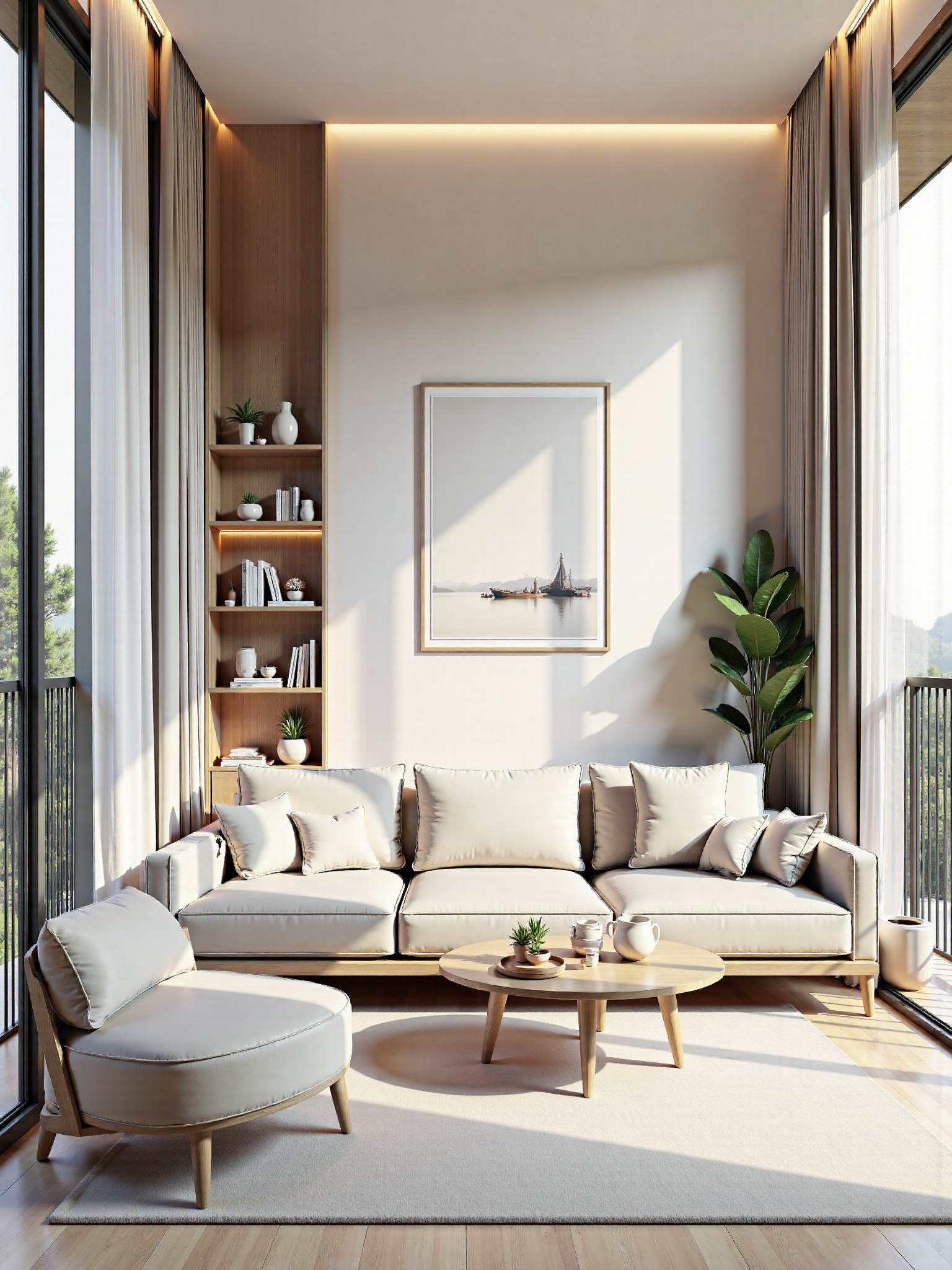 Minimalist indoor sofa scene 室内简约沙发场景
