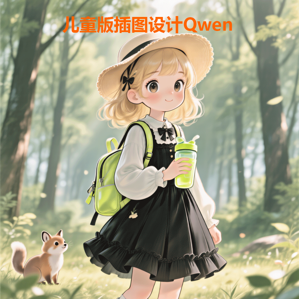   Children's version illustration design Qwen 儿童版插图设计Qwen