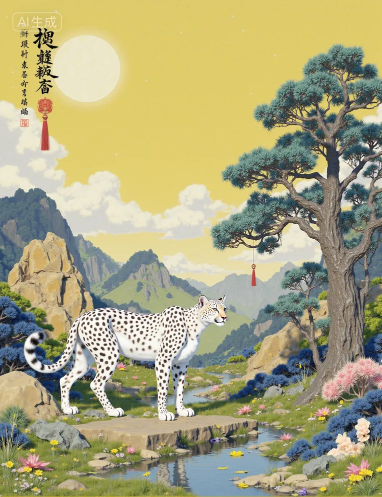 CG thick-coating film texture style of the Northern Song Dynasty