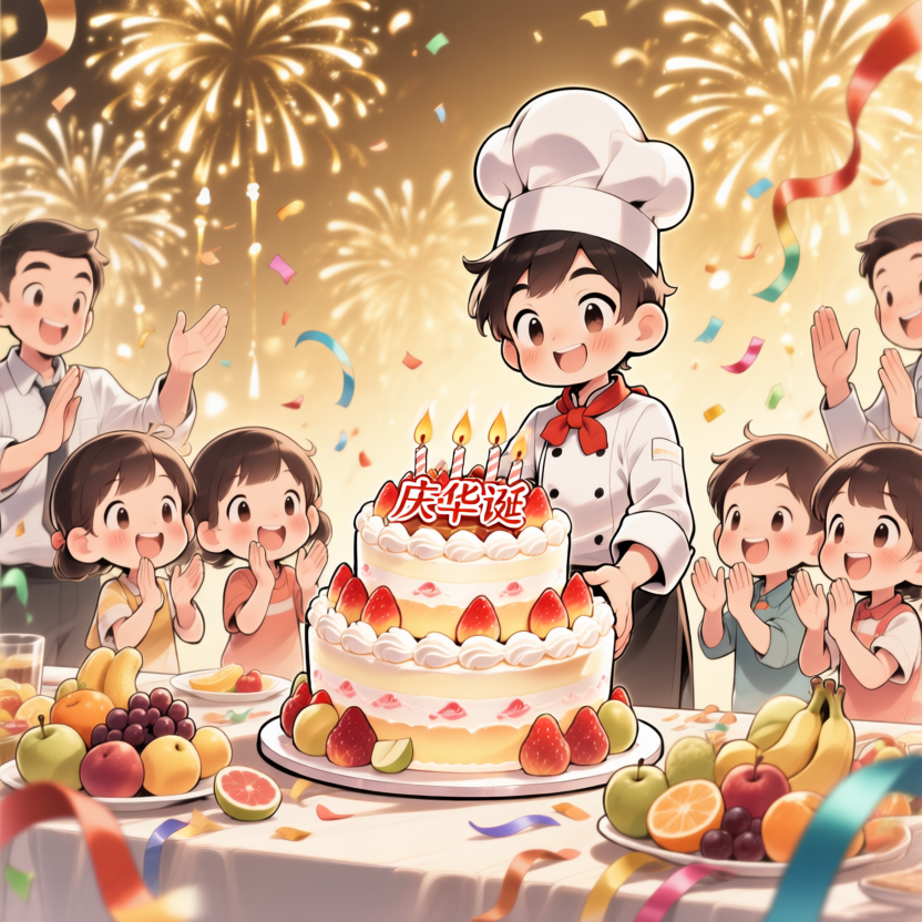 Chibi Illustration Style Celebrating National Day Q版插画风庆华诞