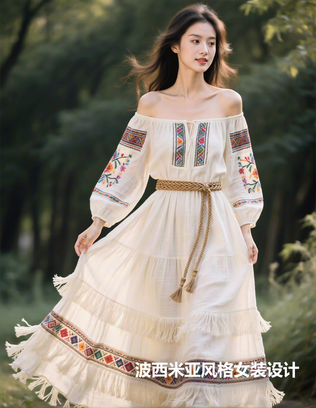 Bohemian-style women's fashion design 波西米亚风格女装设计