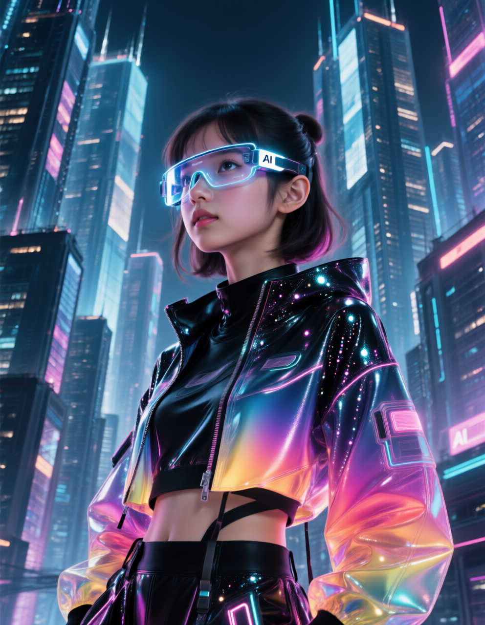 Cyberpunk city girl 赛博都市少女