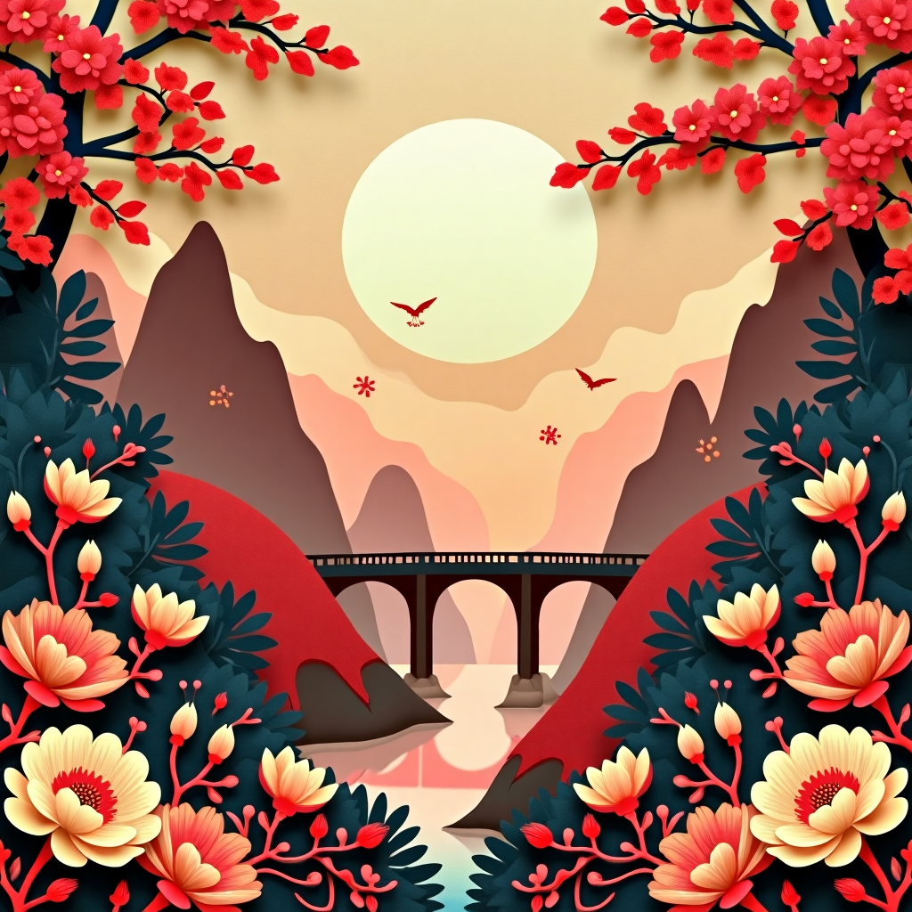 Intangible cultural heritage art illustration 非物质文化遗产艺术插画