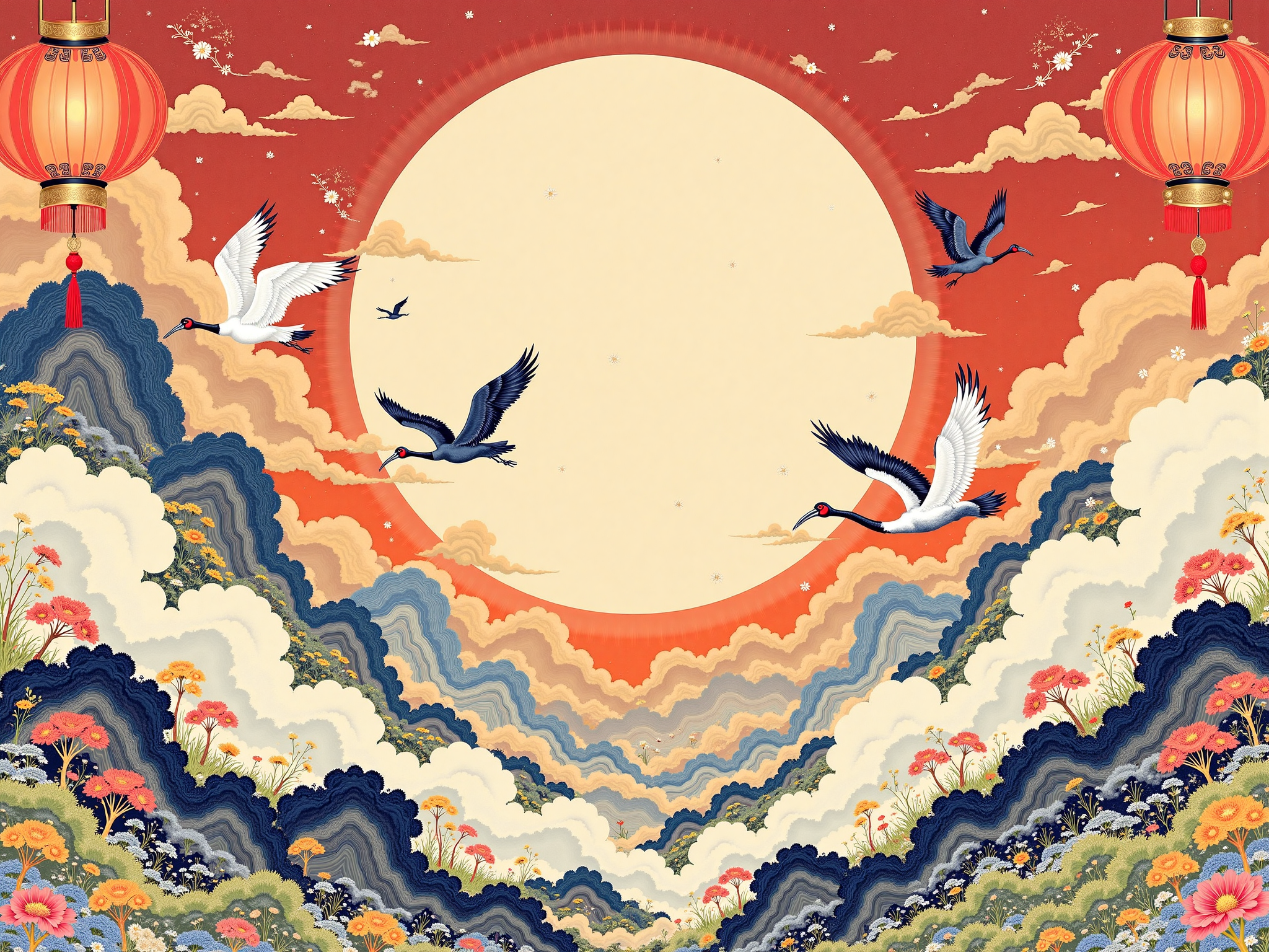 Traditional Mid-Autumn Festival Illustration Poster Traditional Mid-Autumn Festival Illustration Poster