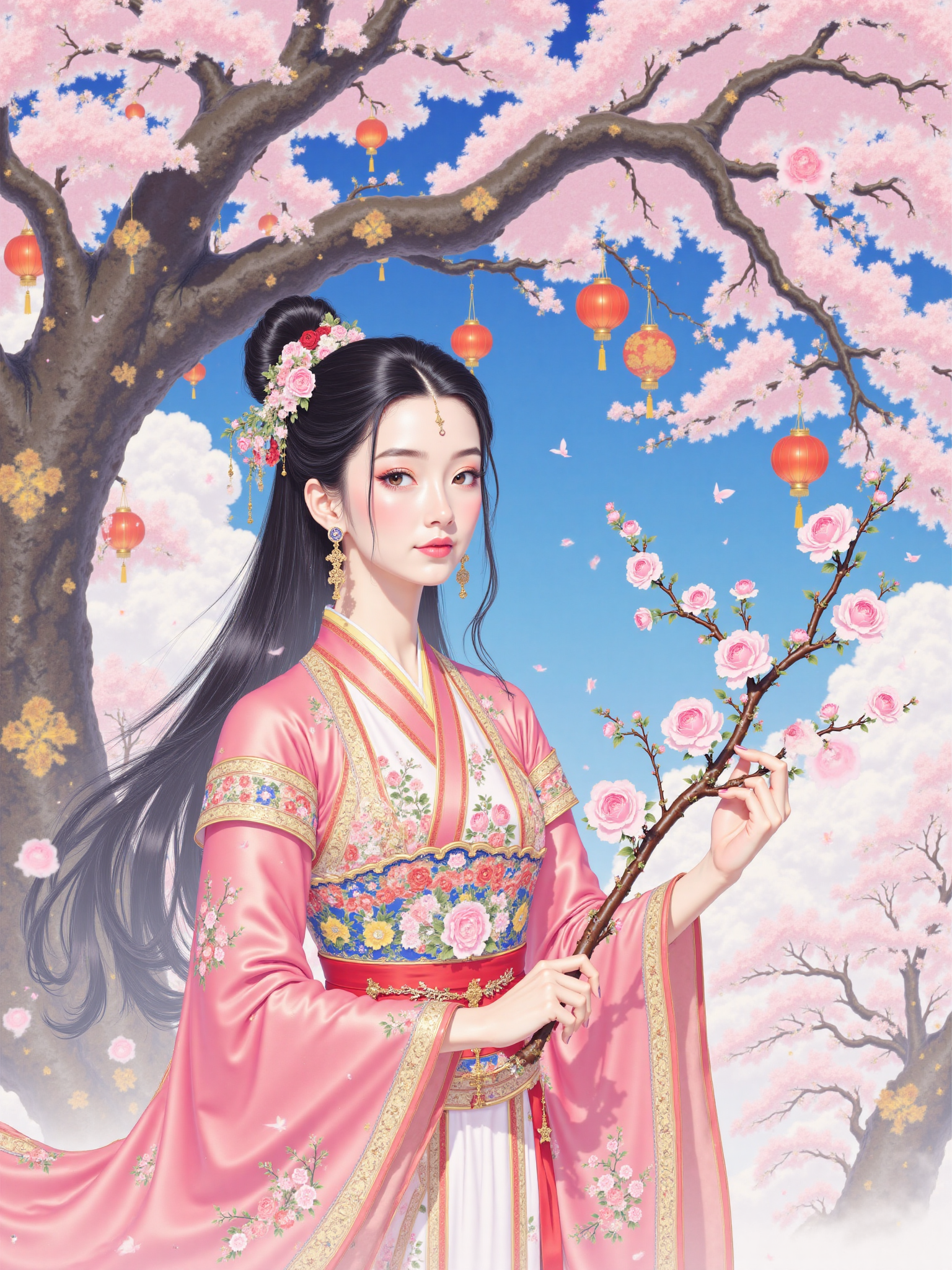 Digital art/Guofeng Hanfu girl 数字艺术/国风汉服女孩插画