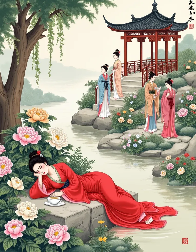 Chinese Style,Digital Painting Media,Girl,LoRA,FLUX.1