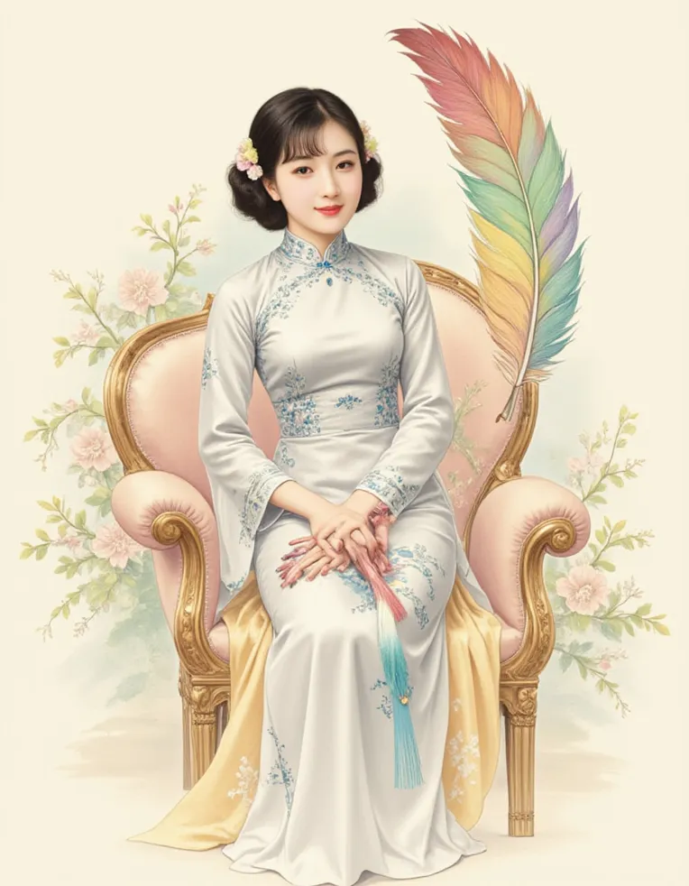 Chinese Style,Traditional Painting Media,Girl,LoRA,FLUX.1