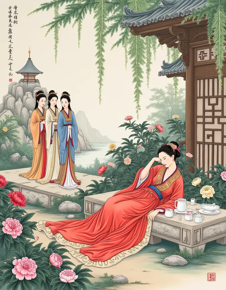 Chinese Style,Digital Painting Media,Girl,LoRA,FLUX.1