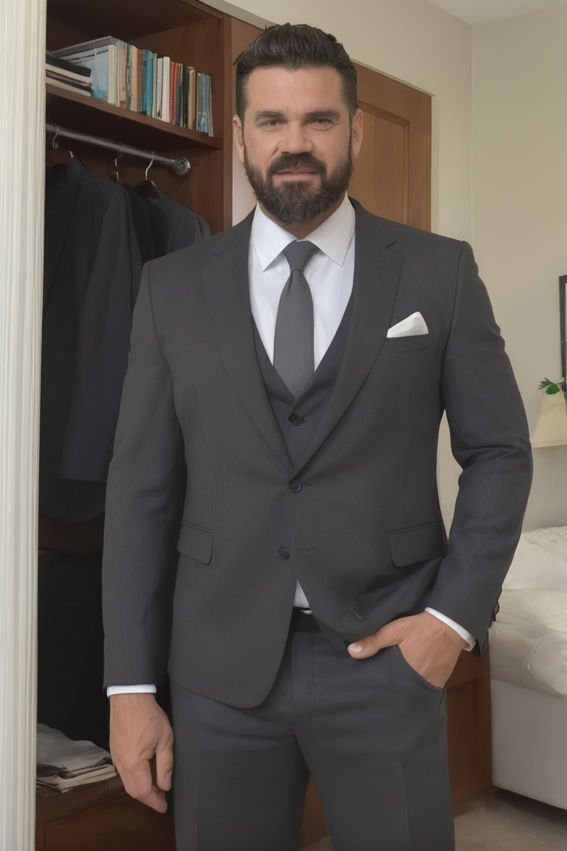 XL. Black burly male model XLGruffBB 1