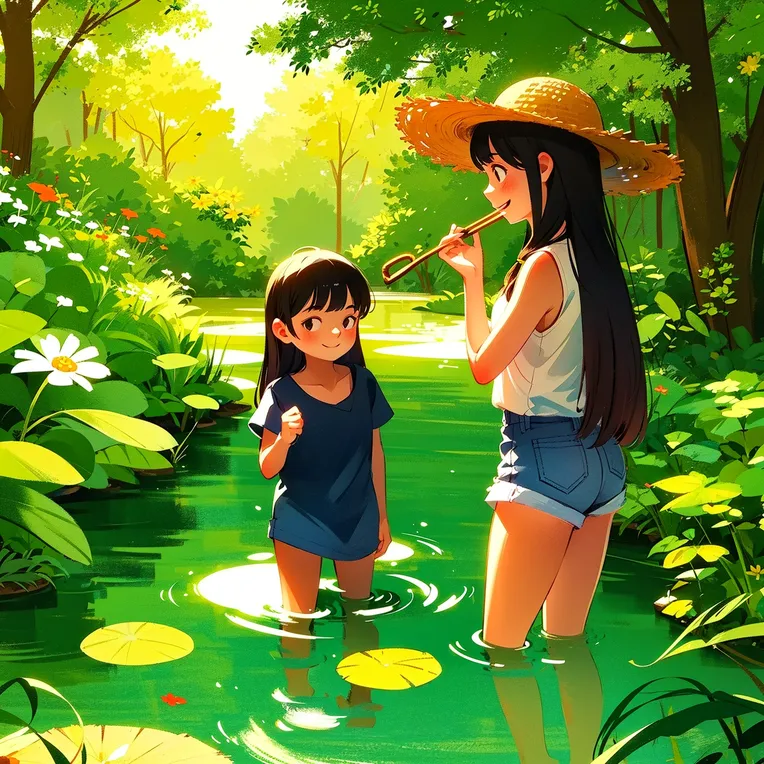 Hand-Drawn,Kids' Illustration,Girl,LoRA,SD 1.5