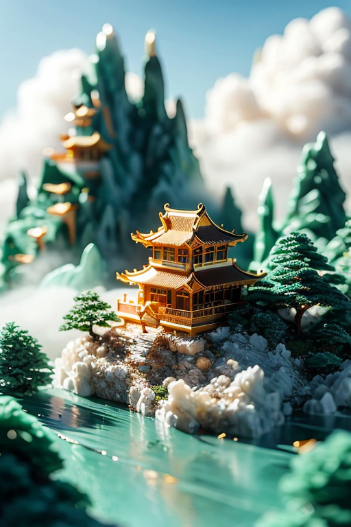 [Crystal] National style landscape v2.0