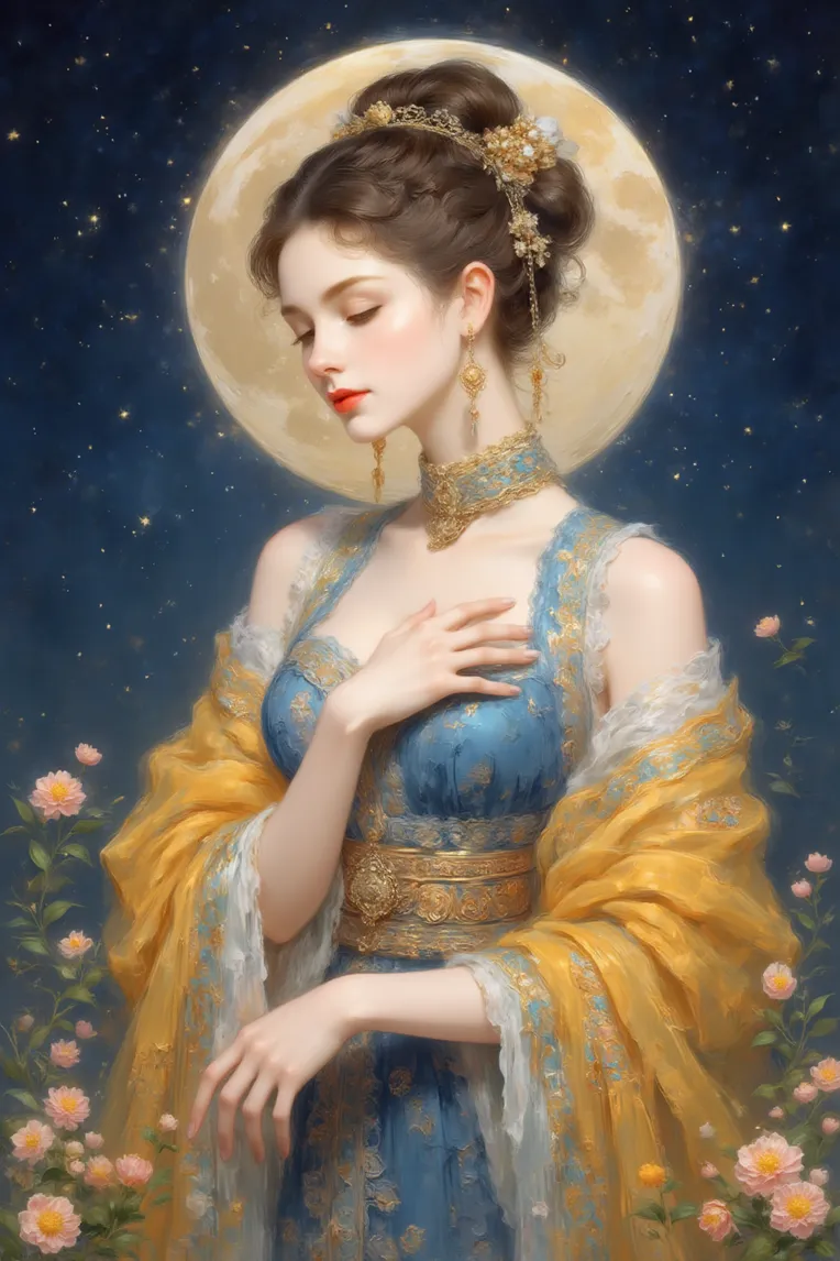 Illustration,Classic Painting,Girl,LoRA,FLUX.1