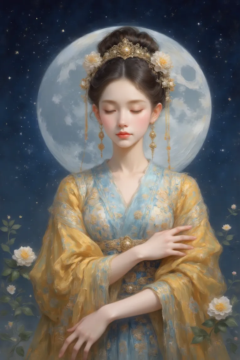 Illustration,Classic Painting,Girl,LoRA,FLUX.1