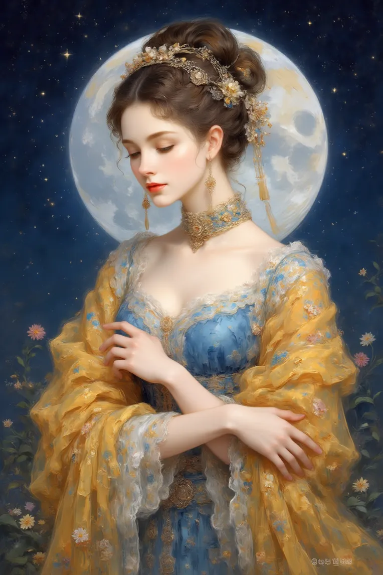 Illustration,Classic Painting,Girl,LoRA,FLUX.1
