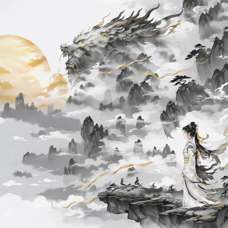 Chinese Style,Traditional Painting Media,Girl,LoRA,SDXL
