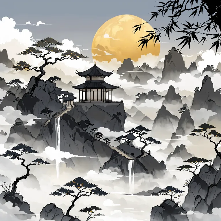 Chinese Style,Traditional Painting Media,Girl,LoRA,SDXL