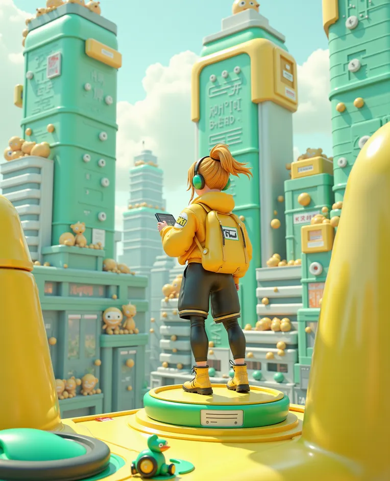 Cartoon style,Girl,Object Enhance,LoRA,FLUX.1