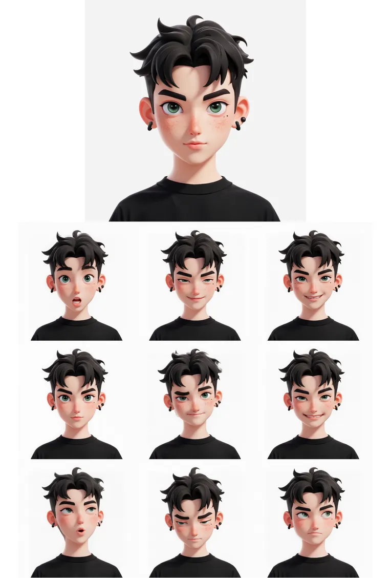 Cartoon style,Girl,Composition Control,Workflow,