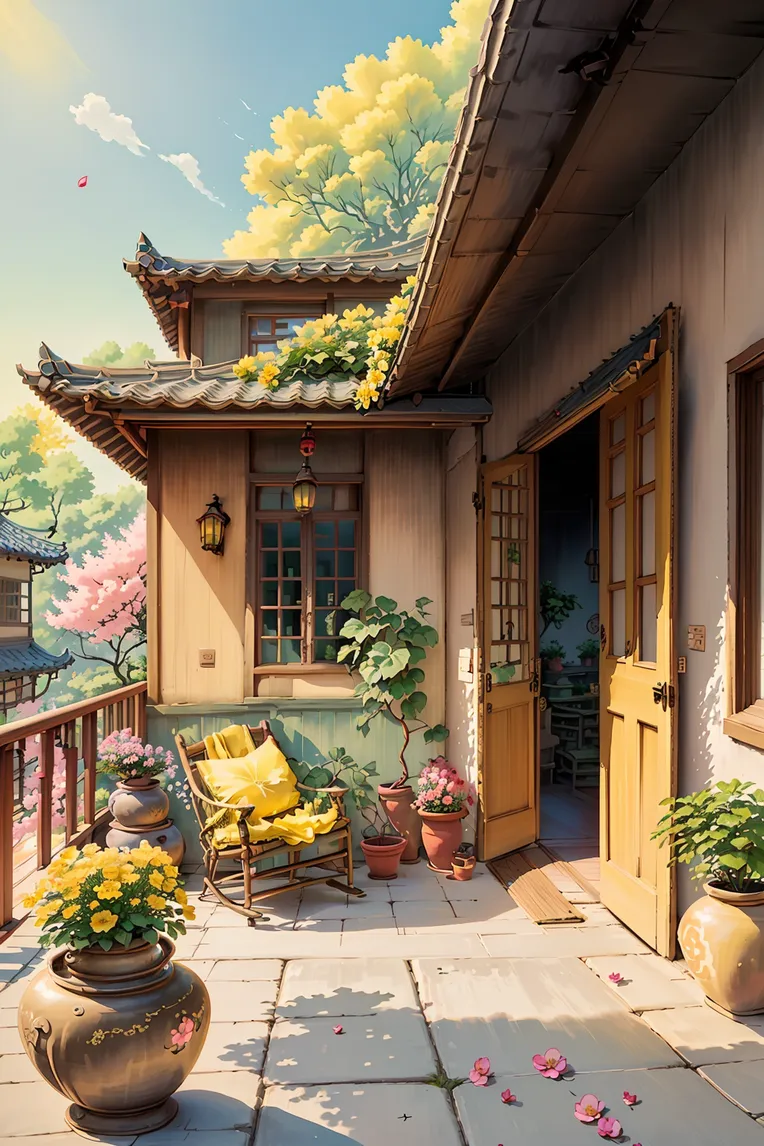 Hand-Drawn,Traditional Painting Media,Building,LoRA,SD 1.5