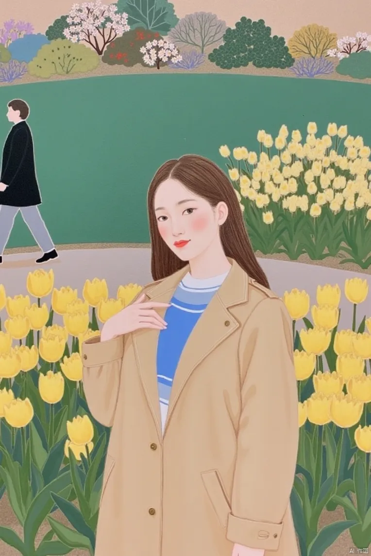 Flat Illustration,Girl,Style Boost,LoRA,FLUX.1