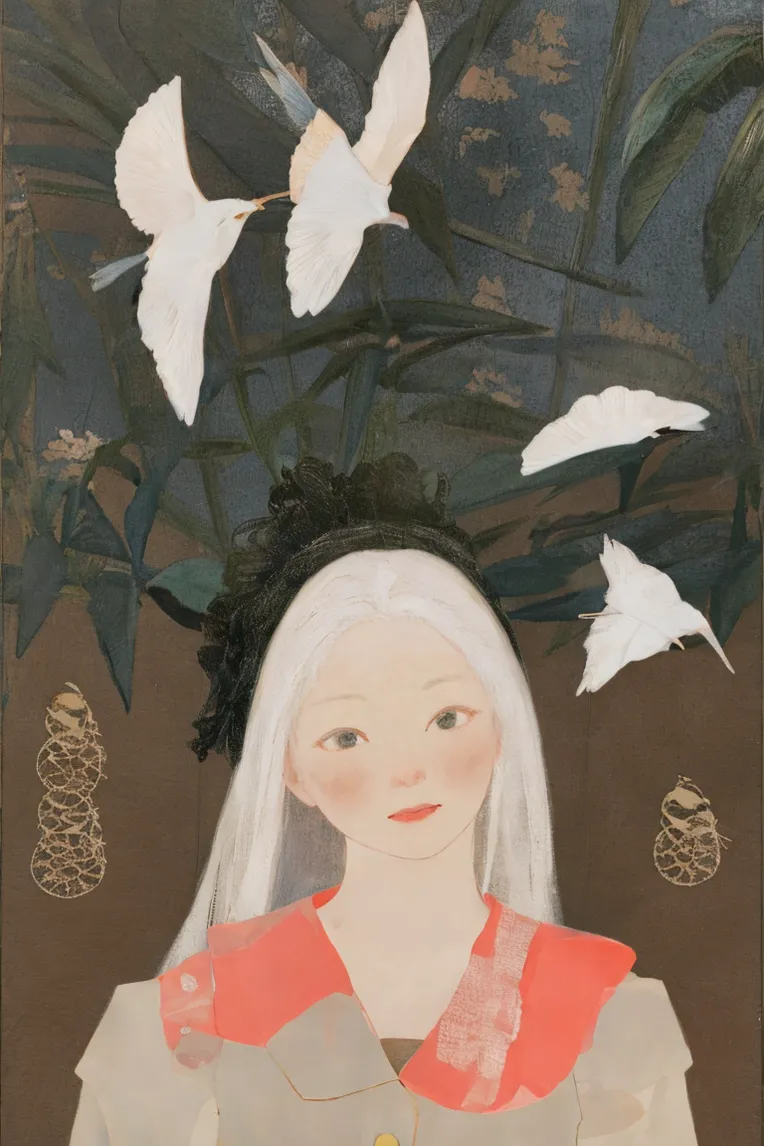 Hand-Drawn,Traditional Painting Media,Girl,LoRA,SD 1.5