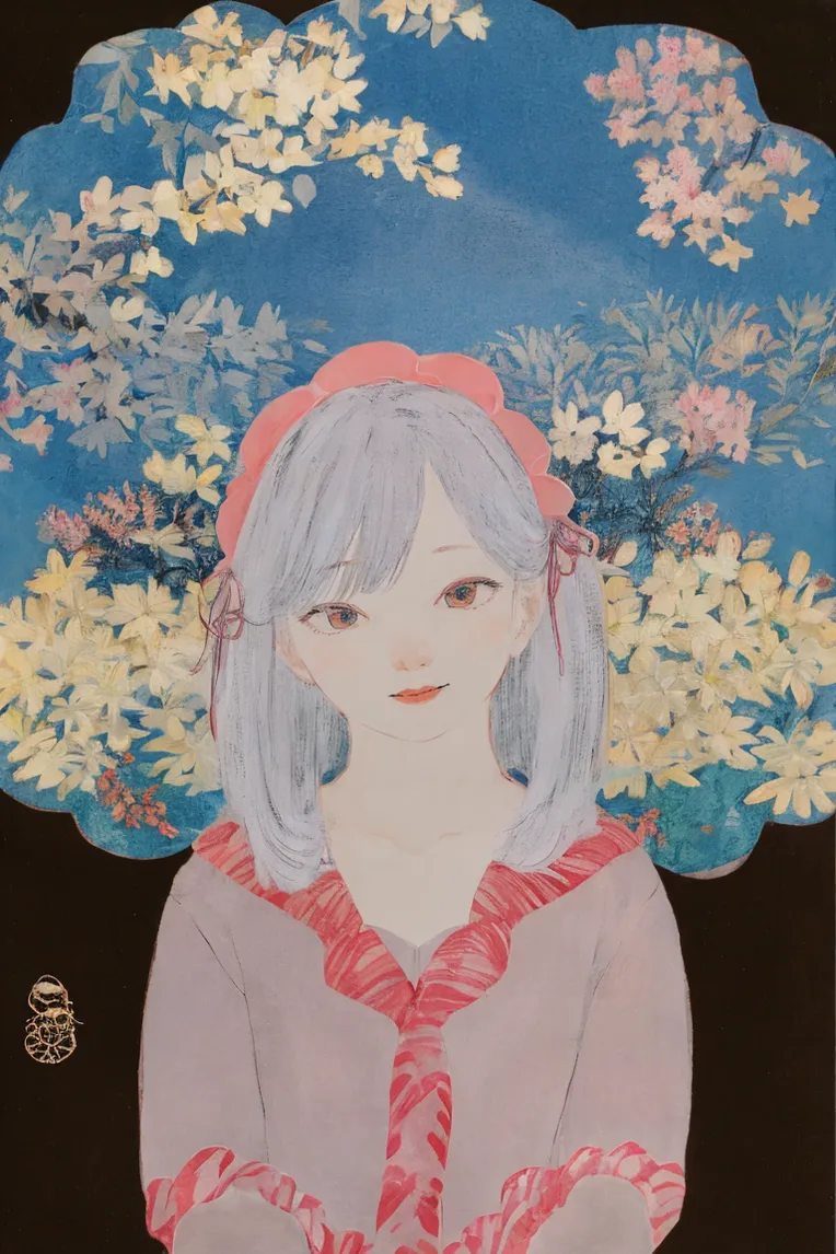 Hand-Drawn,Traditional Painting Media,Girl,LoRA,SD 1.5