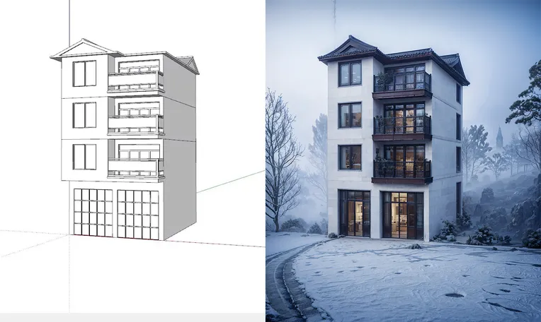 Realistic,Landscape Design,Building,LoRA,SD 1.5