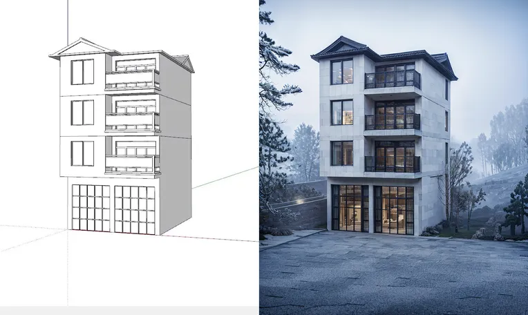 Realistic,Landscape Design,Building,LoRA,SD 1.5