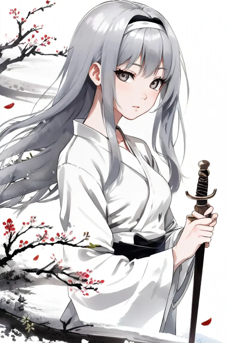 Realistic,Traditional Painting Media,Girl,LoRA,HunyuanDiT v1.2